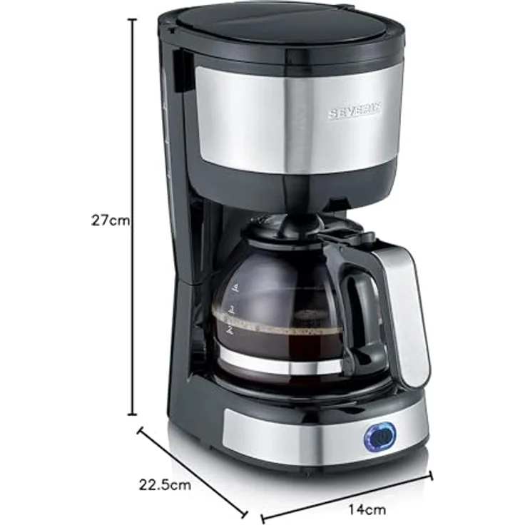Severin KA 4819, Filterkaffeemaschine, Schwarz, Silber – Bild 10