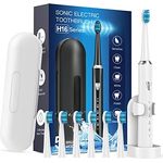 Sonic Elektrische Zahnbürste für Erwachsene, wiederaufladbare elektronische Zahnbürsten mit 5 Modi und 6 Bürstenköpfen, elektronische Zahnbürste mit Timer