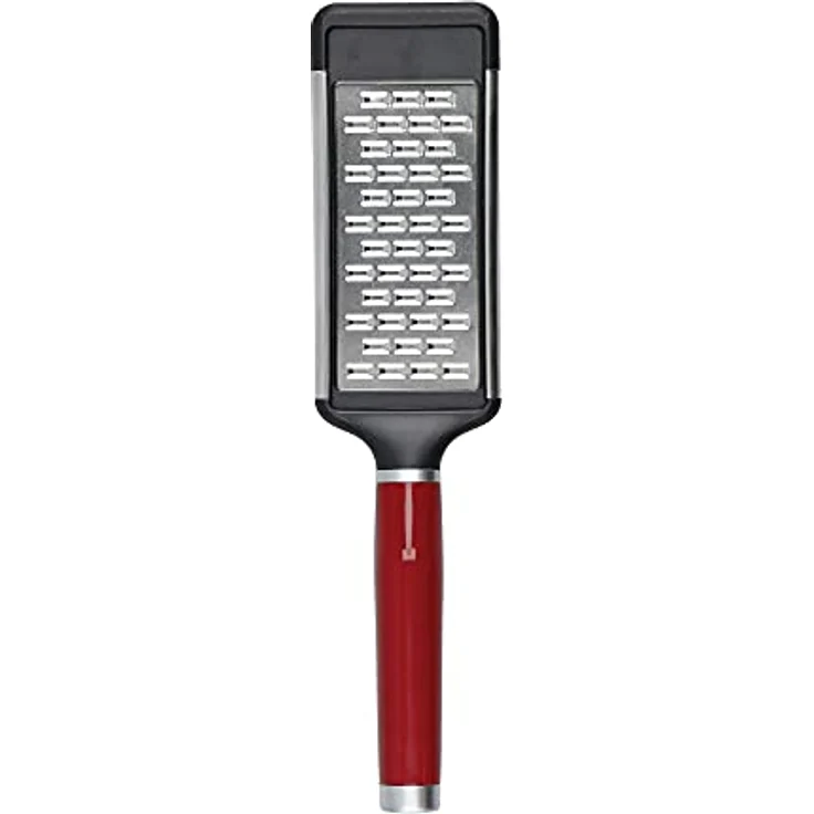 KitchenAid Käsereibe, 2-seitige Reibe aus geätztem Edelstahl mit mittelfeinen Reibelöchern –Empire Rot – Bild 3