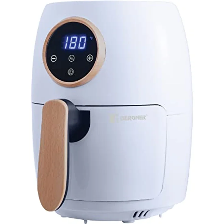 BERGNER Naturally | AirFryer 2 L | 1000 W | Temperatur 80-200ºC | LED-Touch-Bedienung | Antihaftbeschichtung | Weiß – Bild 1