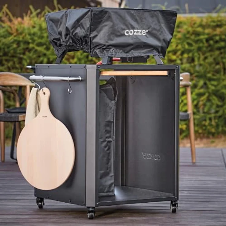 Cozze Gas-Pizzaofen 17, 8 kW, 450 °C, Backzeit nur 2 Minuten, 42,5 x 42,5 cm, schwarz – Bild 5