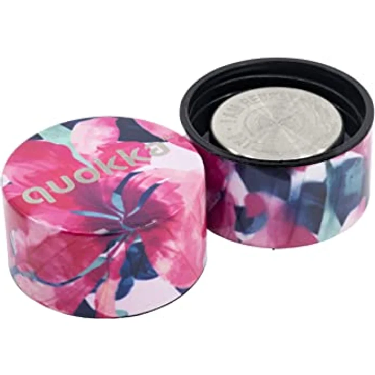 Quokka SOLID PINK BLOOM, Thermosflasche aus Edelstahl, 630 ml mit doppelwandiger Vakuumisolierung, BPA-frei, temperaturbeständig – Bild 3