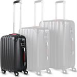 monzana Hartschalen-Trolley, 4 Rollen, Handgepäck ABS Hard Case, gummierte Rollen, Schwarz