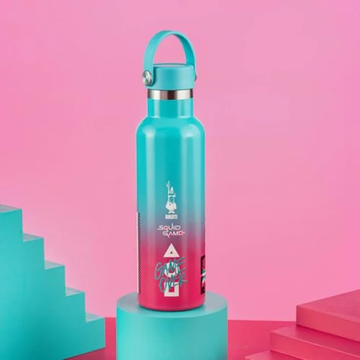 Bialetti Squid Game© Thermosflasche, 600ml, Edelstahl, doppelwandig, hält 24 Stunden kalt & 12 Stunden warm – Bild 2