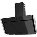 Oranier Kopffrei-Wandhaube 90 cm MEBA90S1 - schwarze Abluft Dunstabzugshaube mit 4 Leistungsstufen - Kopffreihaube LED Anzeige in weiß - Touch-Control