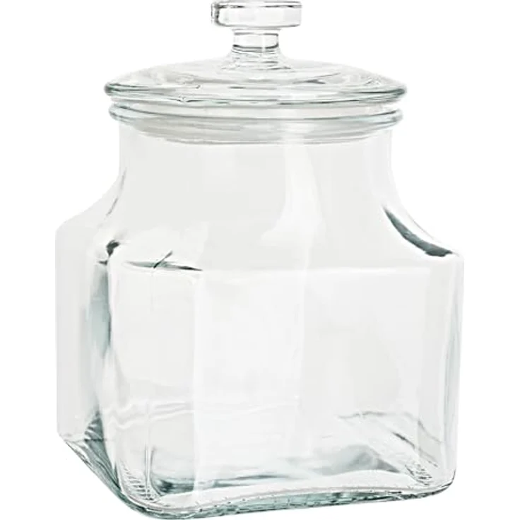 VBS Vorratsglas/Bonbonglas, ca. 900 ml, Glasbehälter mit Deckel, ideal für Küche, Süßigkeiten, Aufbewahrung – Bild 1