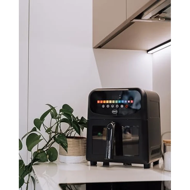 RGV Luftfritteuse mit Fenster, 6 Liter, 12 Funktionen, 1700 W, digitales Touchscreen-Display, gesundes Kochen mit 80% weniger Öl, kompakt und leicht zu reinigen – Bild 2