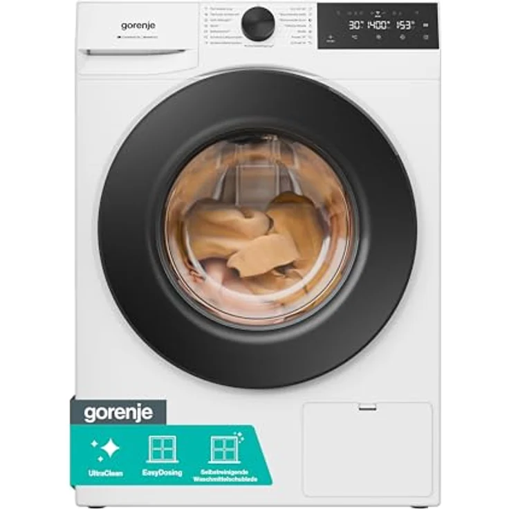 Gorenje W5G494A1P1 Waschmaschine 9kg, 1400 U/min, SteamTech, EasyDosing, ConnectLife Wifi, freistehend, weiß – Bild 1