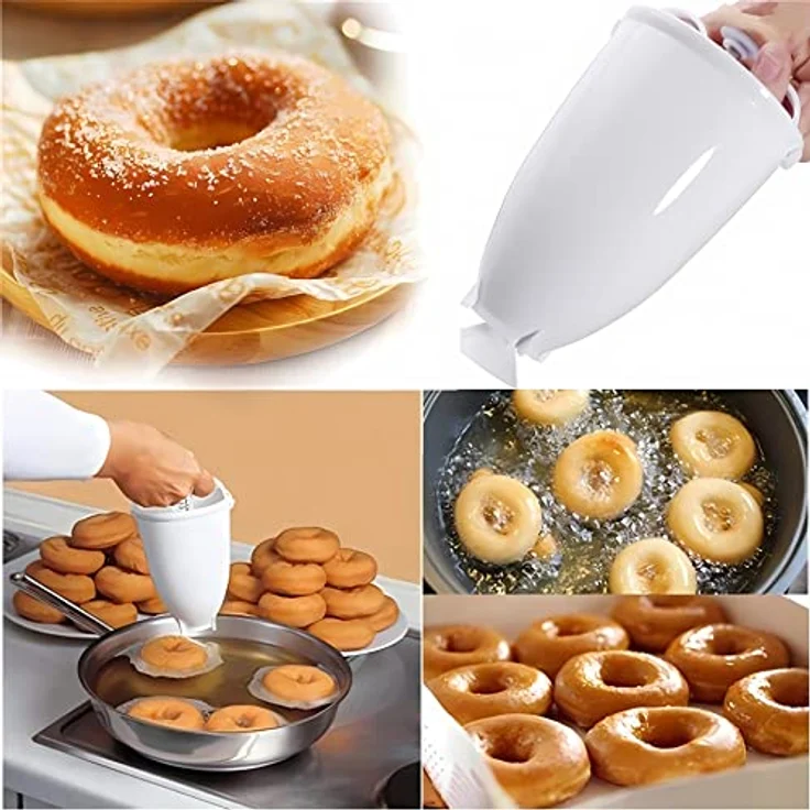 König Design Donut Maker, praktischer Kunststoff-Teigspender für Mini-Donuts und Pfannkuchen, lebensmittelecht, leicht zu reinigen – Bild 5