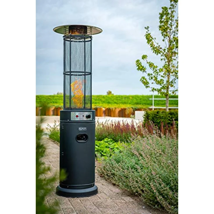 Eurom Flammenheizer Round, 11000 Watt, Heizgerät für 60-75 m², Butan/Propan, Metall – Bild 1