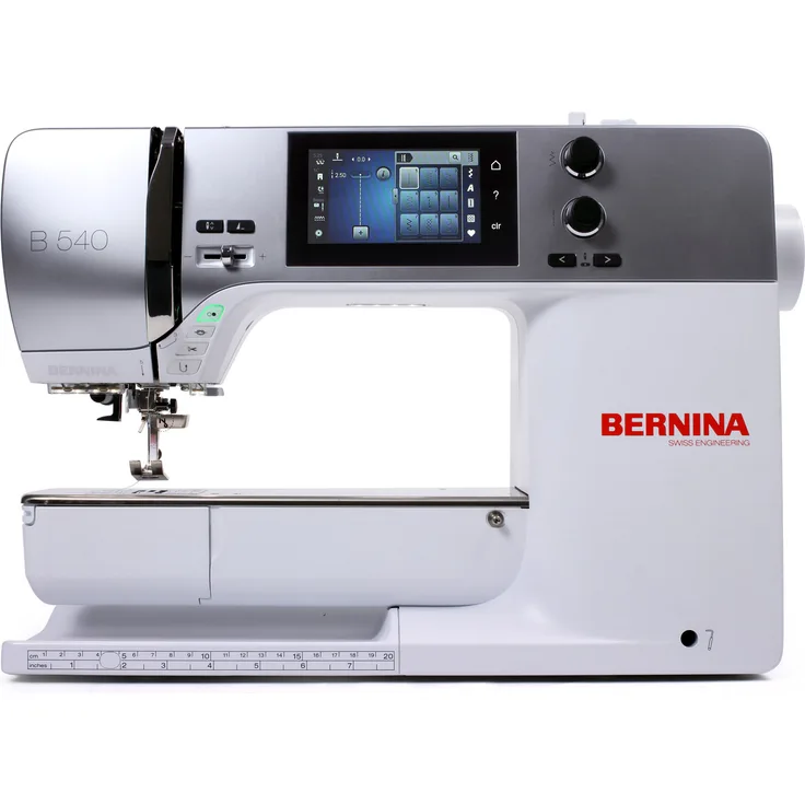 Bernina B 540, Nähmaschine mit patentiertem Bernina Greifer und Jumbo-Unterfadenspule, weiß