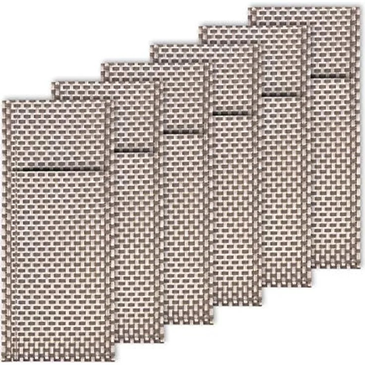 Westmark 6 Servietten-/Bestecktaschen, Saleen-Edition: Elegance, Grau/Silber, pflegeleicht und langlebig