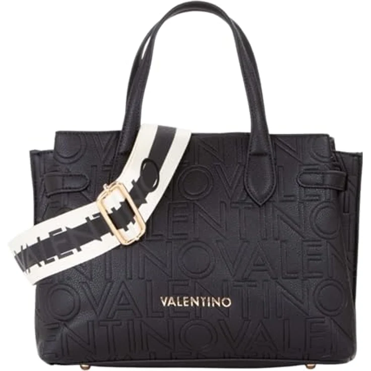 VALENTINO BAGS Shopper SHOPPING PANSY, Einkaufstasche aus Polyurethan, NERO, kompakte Maße 30x23x14 cm – Bild 2