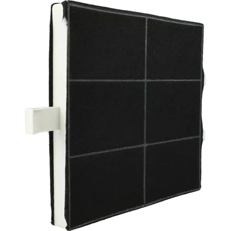 vhbw 4x Aktivkohlefilter kompatibel mit Siemens LZ51800, LZ51850, LZ51150, LZ51550, LZ51851, Dunstabzugshaube, 22,2 x 22,2 x 2,4 cm, schwarz/weiß – Bild 3