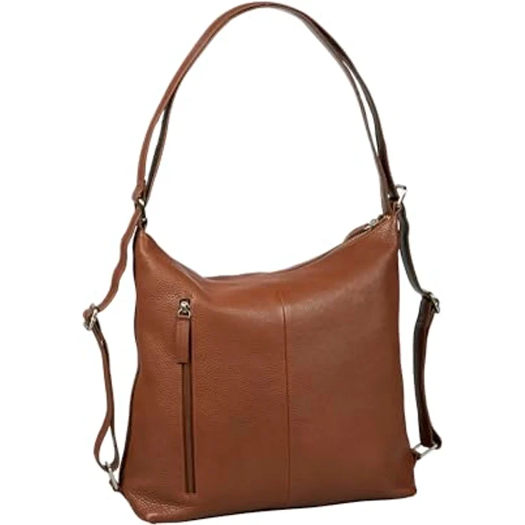 Burkely Soft Skylar Backpack Hobo, Damen Handtasche aus hochwertigem Rindsleder, braun, vielseitig tragbar als Schultertasche oder Rucksack – Bild 7