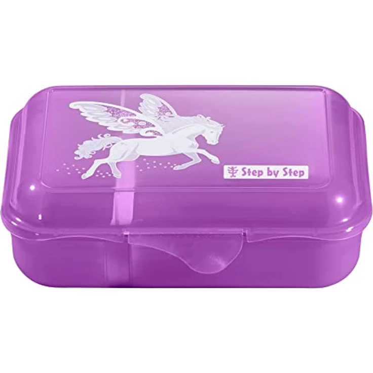 Step by Step Lunchbox Dreamy Pegasus Shadow, lila, mit Trennwand und Klickverschluss, spülmaschinenfest, BPA-frei, für Schule und Kindergarten, 0,9L – Bild 1