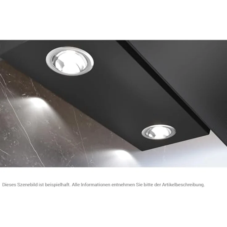 Siemens LC85KDK6K Kopffreihaube, 80 cm, schwarz/klarglas, mit TouchControl, Abluft- und Umluftbetrieb, 430 m³/h, Energieeffizienzklasse A – Bild 5