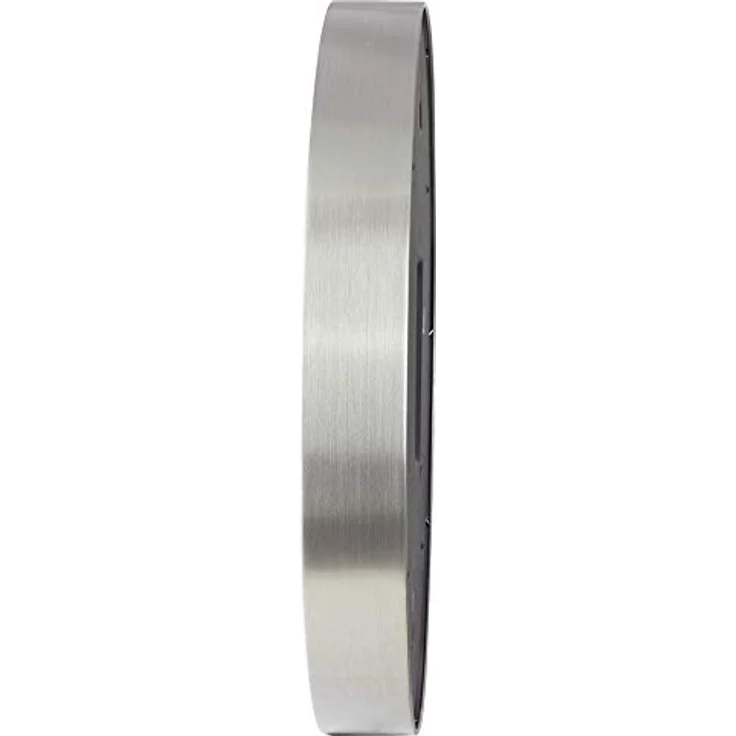 Eurotime Funkwanduhr, 40 cm, Edelstahlgehäuse, Echtglas, 12-Zahlen Zifferblatt, automatische Zeiteinstellung, rote Sekunde, nur für Innen - Preisvergleich – Bild 4