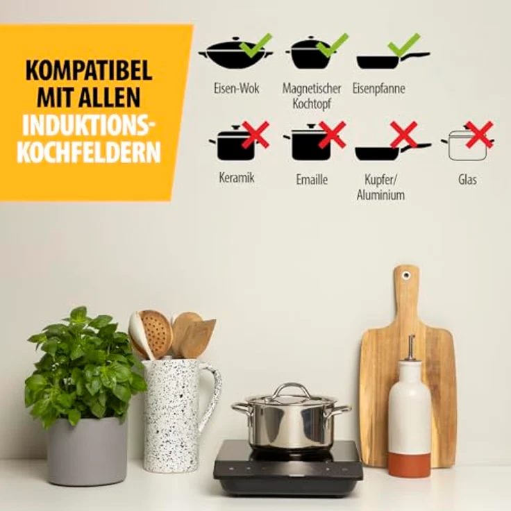 Tristar Einzel-Induktionskochplatte IK-6161 – Energieeffizient in schwarzem Hochglanzdesign – Bild 6