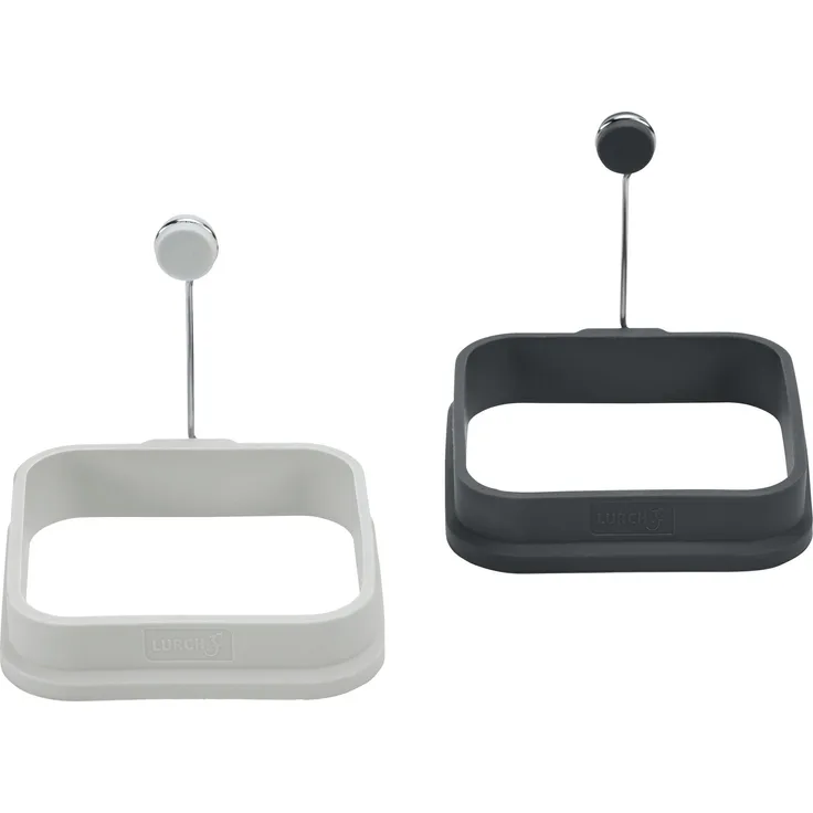 Lurch Backform Eiformer Quadrat 2er Set grau, Premium-Platin-Silikon, hitzebeständig bis 240°C