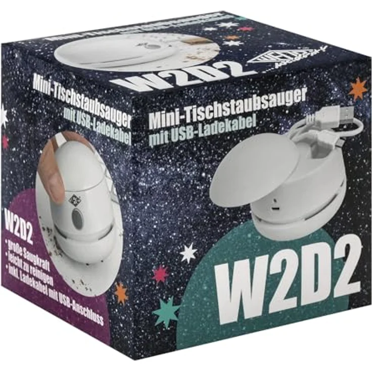 WEDO Mini-Tischstaubsauger W2D2, wiederaufladbar, weiß – Bild 3
