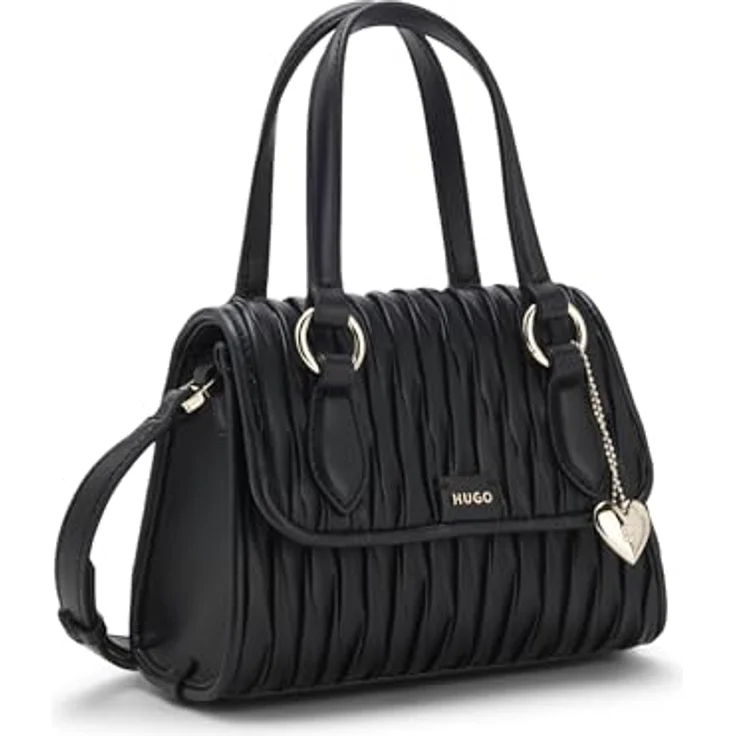 Hugo Clioh Mini Bag, schwarze Handtasche aus 100% Polyester, 14 cm x 5 cm x 8.5 cm – Bild 4