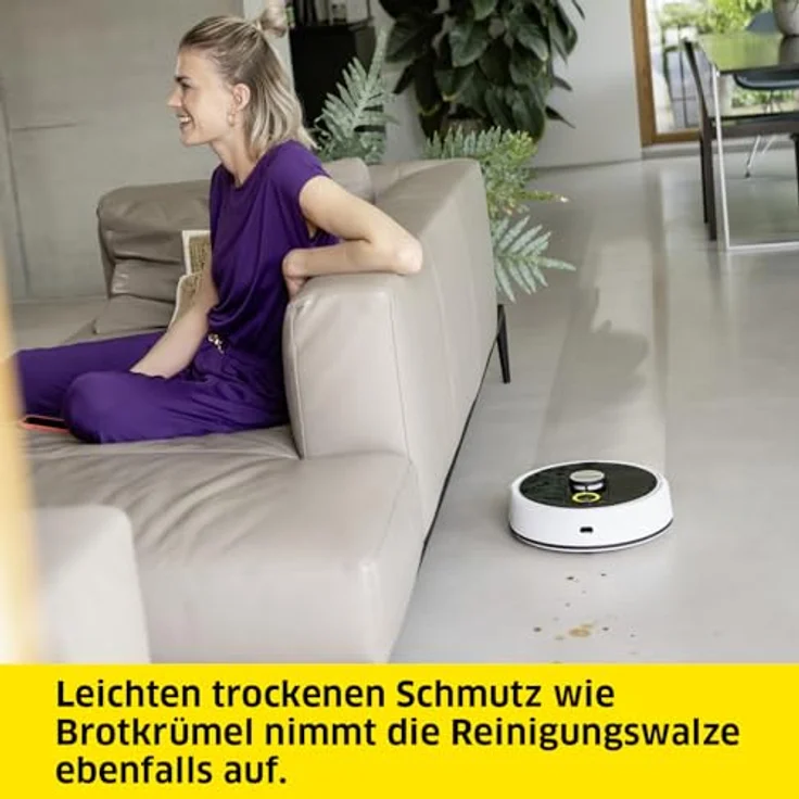 Kärcher Wischroboter RCF 3, smarte App-Steuerung, LiDAR-Laser-Navigation, Kartierung, Raum- und Hinderniserkennung, 120 min. Laufzeit, für Hartböden – Bild 3