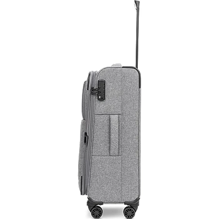 REDOLZ Essentials 12 Koffer-Set 3-teilig für Damen & Herren | leichte & stabile Reise-Trolleys, hochwertiges Softcase, 4 Doppelrollen & TSA-Schloss (erweiterbar mit Dehnfalten) – Bild 2