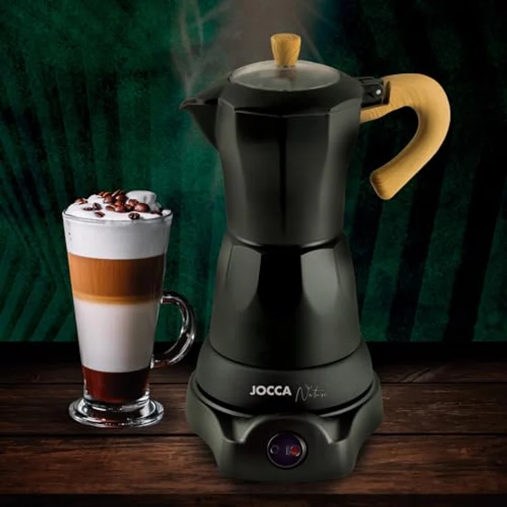 Jocca Espressomaschine Nature Line, elektrische Kaffeekanne für 6 Tassen, Warmhaltefunktion, 480W, schwarz – Bild 8