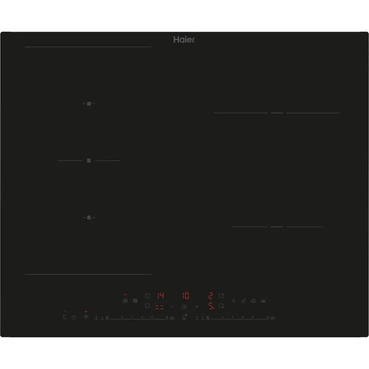 Haier HAIF64DCS, Induktionskochfeld, 59 cm, schwarz, mit Touch-Sensor-Bedienung, PowerBoost-Funktion und Zweikreiszone