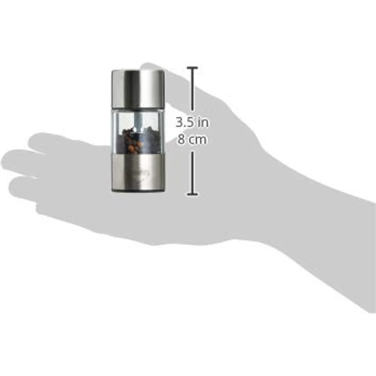 Küchenprofi Vienna Mühlenset, Pfeffermühle + Salzmühle aus Acryl/Edelstahl, 8,5 cm, Silber/Transparent – Bild 2