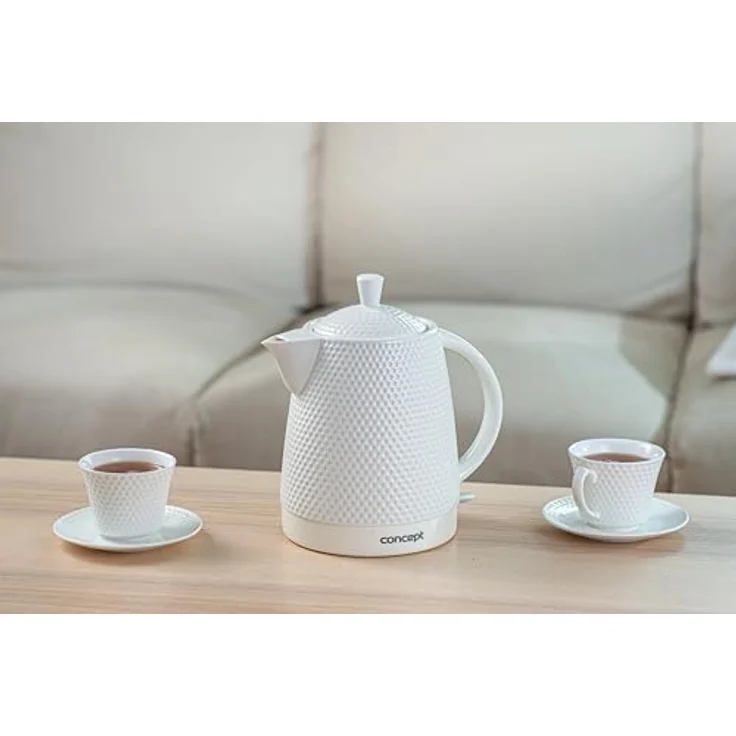 CONPT Hausgeräte RK-0040 Keramik Wasserkocher + 2 Tassen 1.5L 2200W – Bild 3