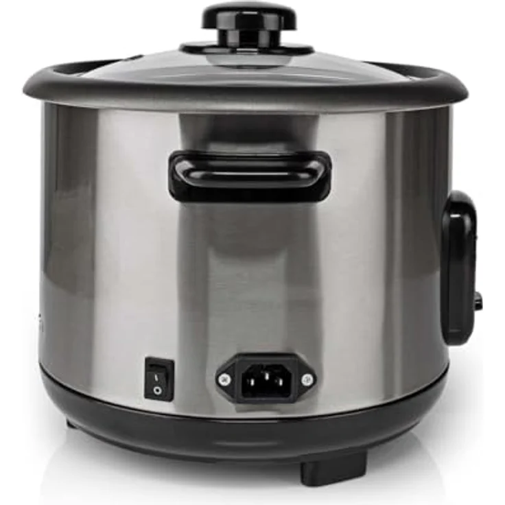 Melissa Reiskocher 1,5 L - 500 W Edelstahl, Antihaft-Innentopf, Dämpfkorb, Warmhaltefunktion, Kochtrockenschutz, inkl. Messbecher und Löffel – Bild 5