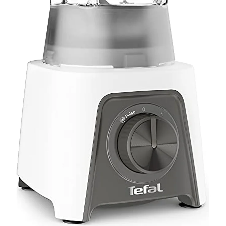 Tefal BL2C01 Blendeo Standmixer, 450W-Motor, 1,5 Liter, 2 Geschwindigkeiten, Pulse-Funktion, Duraforce Klingen, Saugnäpfe für sicheren Stand, weiß, grau – Bild 4