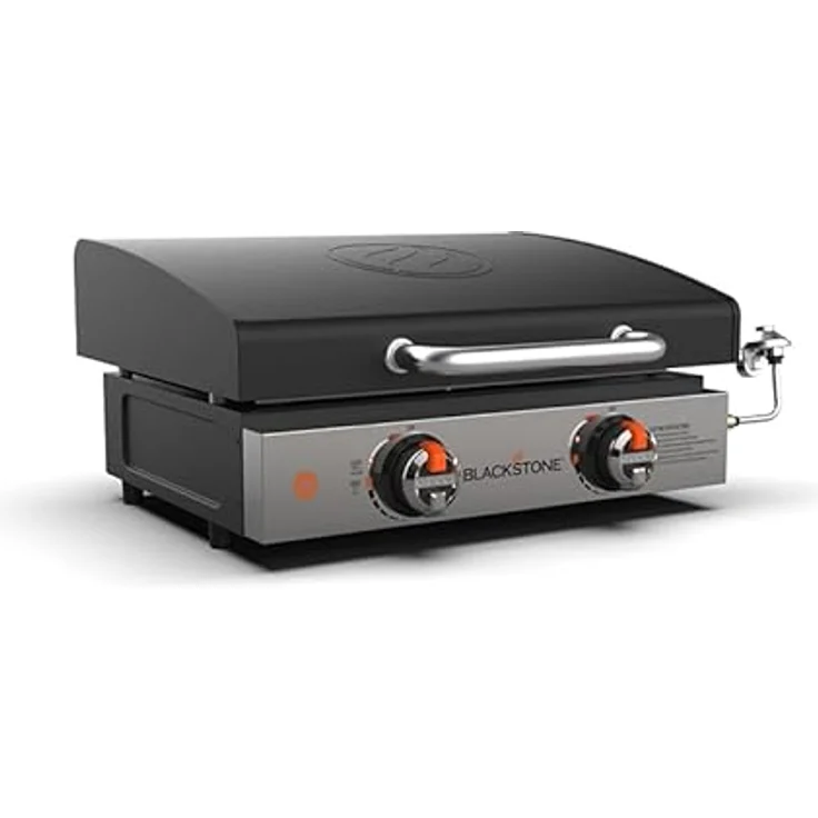 Blackstone Tischgrill 22 Griddle, Gas-Tischgrill mit 2 regelbaren Kochzonen, 7000 W, Schwarz – Bild 3