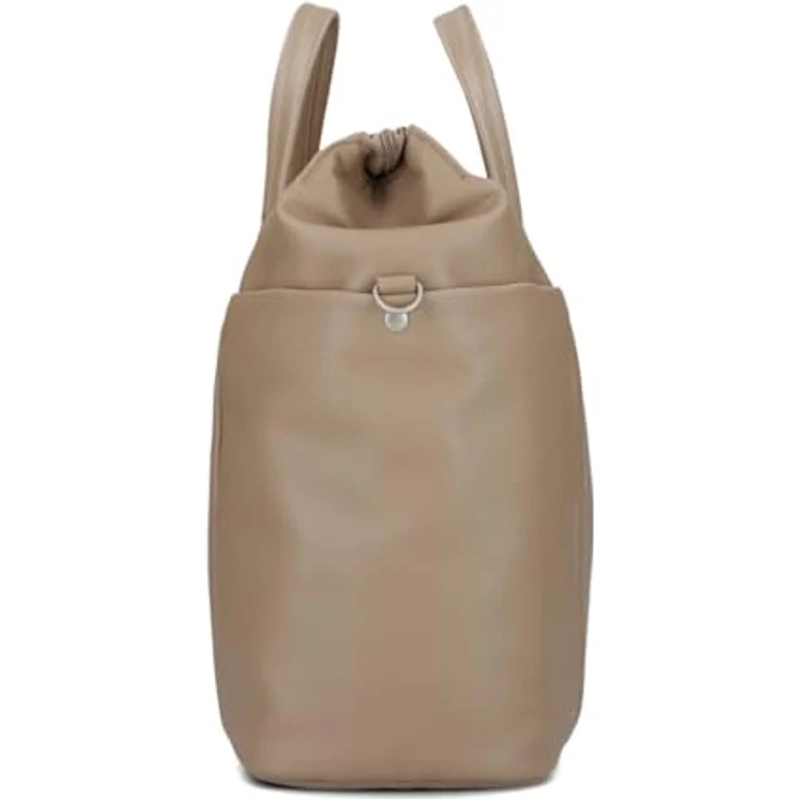 ZWEI Handtasche Pia PI160 Shopper, elegante Tote Bag aus weichem Kunstleder, braun, 49 x 16 x 36 cm – Bild 3