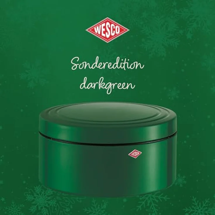 WESCO Gebäckdose Classic Line, Special Edition Weihnachten, 4 Liter Volumen, pulverbeschichtetes Stahlblech, darkgreen – Bild 2