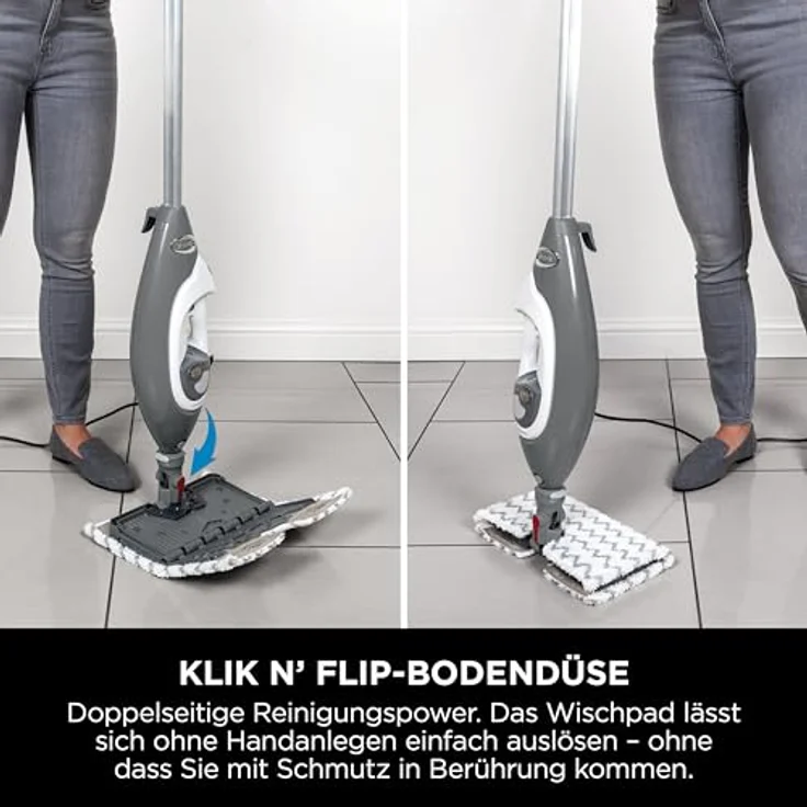 Shark Boden- & Hand-Dampfreiniger S6005EU Dampfmopp Weiß Grau Multi-Funktionsgerät – Bild 3