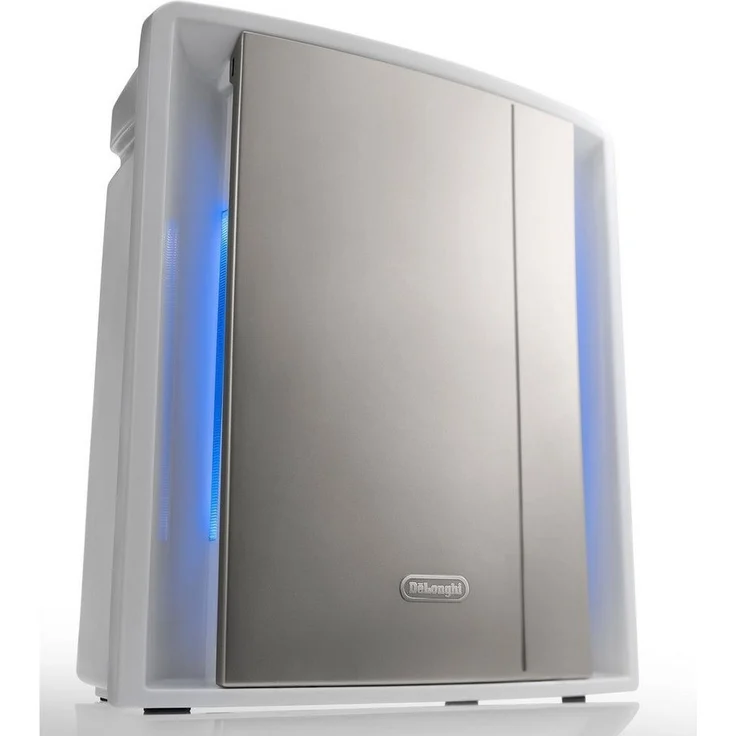 De'Longhi Luftreiniger AC230 saubere Luft für Allergiker & Raucher, entfernt Pollen, Staub und Gerüche, 5-stufiges Filtersystem, für Räume bis 80 m³, Timer-Funktion, silber – Bild 2