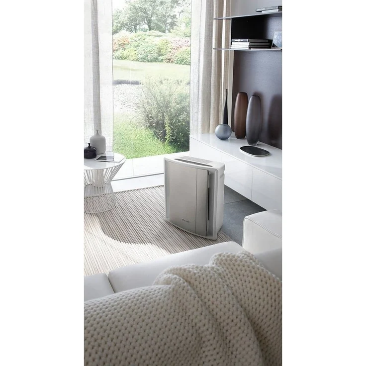 De'Longhi Luftreiniger AC230 saubere Luft für Allergiker & Raucher, entfernt Pollen, Staub und Gerüche, 5-stufiges Filtersystem, für Räume bis 80 m³, Timer-Funktion, silber – Bild 5