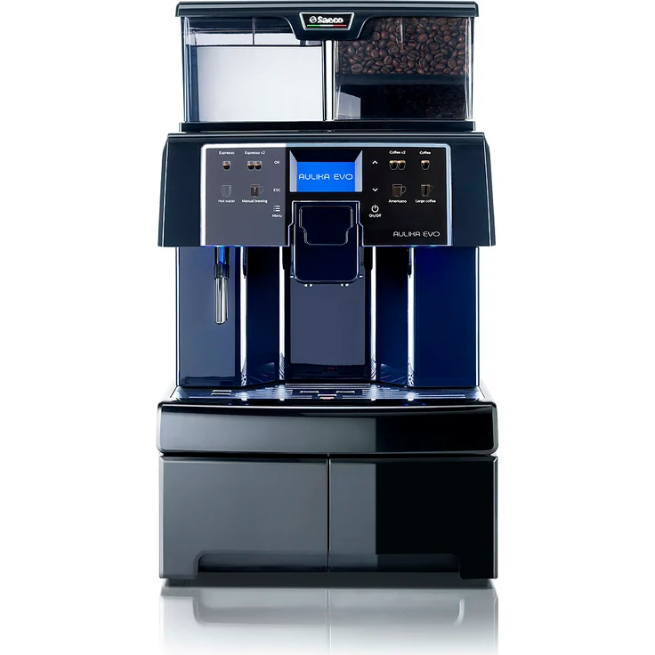 Saeco Aulika Office Evo V2 Kaffeevollautomat, LED-Beleuchtung, Display, 1400 Watt, schwarz – Bild 1