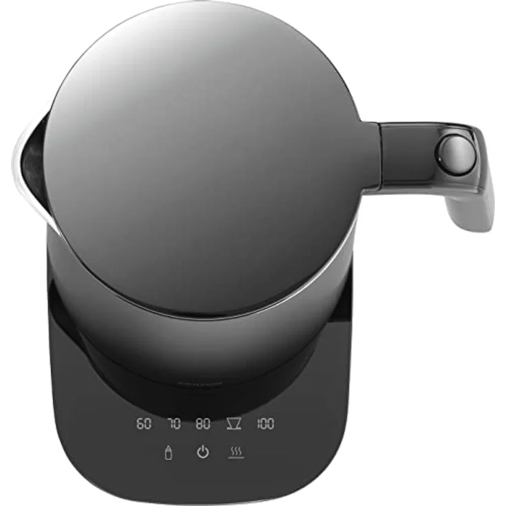 Zwilling Enfinigy Pro Wasserkocher, 1850 Watt, mit Temperatureinstellung, 1,5 l, Abschaltautomatik, Trockengehschutz, Überhitzungsschutz, Edelstahl, Schwarz  – Bild 3