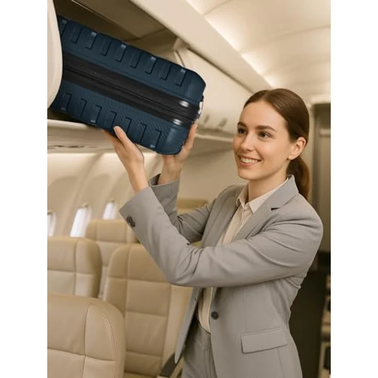 Smartbox Edition 01, Kabinentrolley 55 cm mit Laptopfach, 4 Rollen, blau – Bild 2