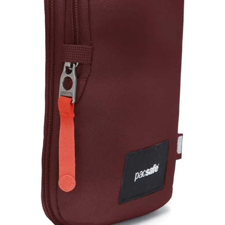 Pacsafe GO anti-theft Tech Mini Bag Umhängetasche RFID 12 cm, Polyester, garnet red – Bild 7