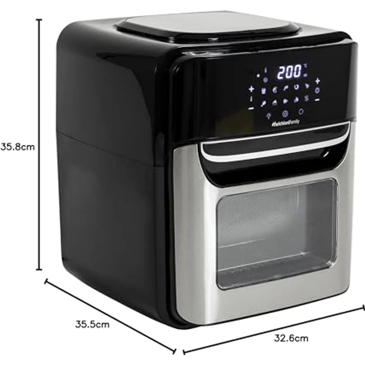 Melchioni Family | Smarte Heißluftfritteuse VIRGINIA, 12L Kapazität, Wi-Fi kompatibel, Schwarz – Bild 5