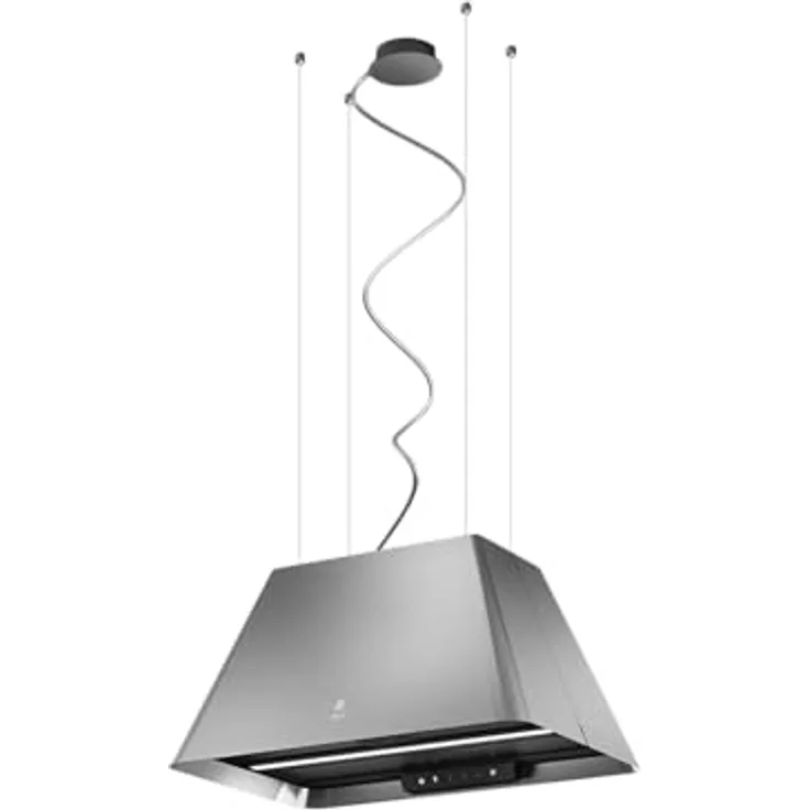 Elica Ikona Light PRF0165071 Inselhaube 60 cm Edelstahl, Umluft, LED-Beleuchtung 7 W, elektronische Steuerung, Intensivleistung 610 m³/h
