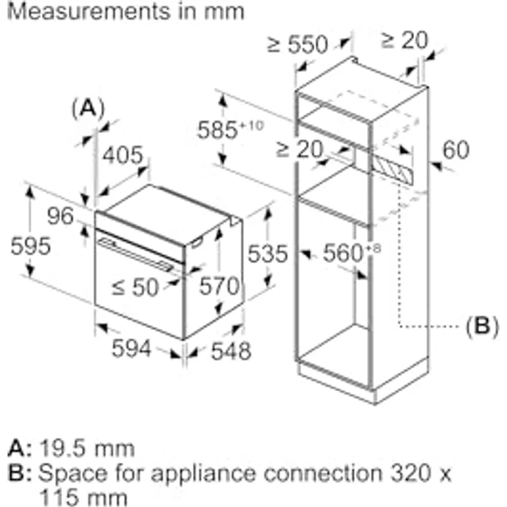 Balay 3HB4841X3, Einbaubackofen, 71 l, Edelstahl, 10 Programme, Hydrolytisch + Pyrolytisch, Energieeffizienzklasse A+ – Bild 2