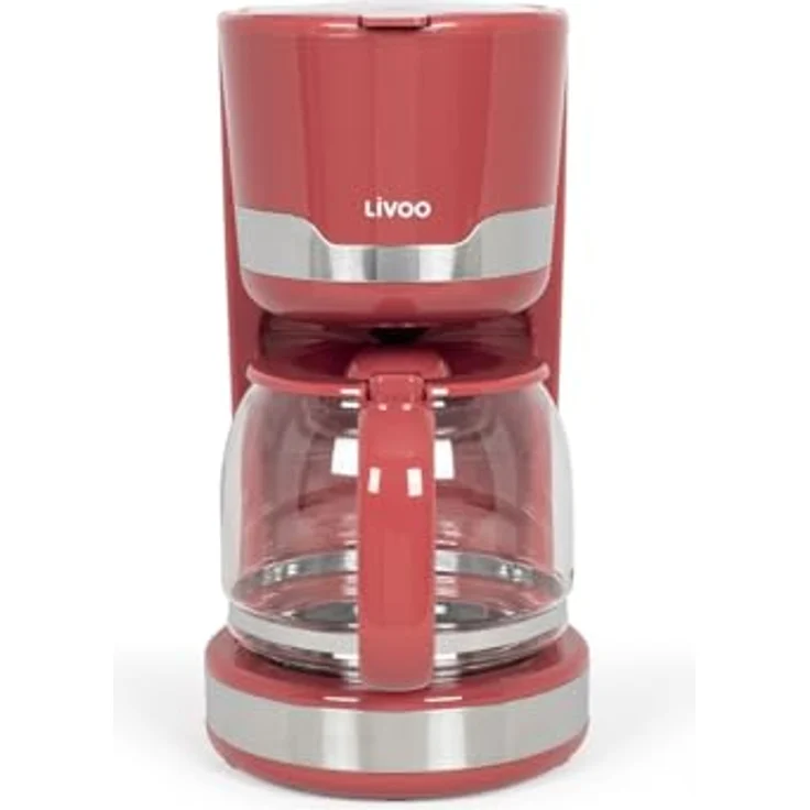 Livoo Elektrische Kaffeemaschine DOD201 – Kapazität 14 Tassen, 1000 W, wiederverwendbarer Filter, Warmhaltefunktion, Tropfschutz, Farbe Schwarz – Bild 1