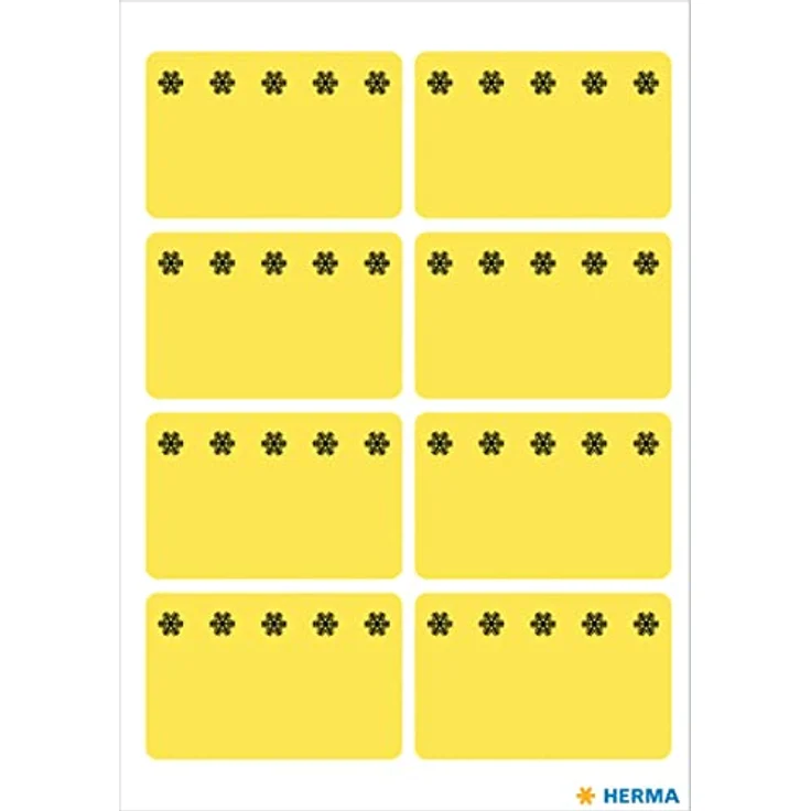 HERMA 3771 Tiefkühletiketten Gefrieretiketten (26 x 40 mm, 48 Sticker, Papier, matt) selbstklebend, permanent haftende Küchen Aufkleber für Gläser, Marmelade, Flaschen und Einmachgläser, gelb – Bild 2
