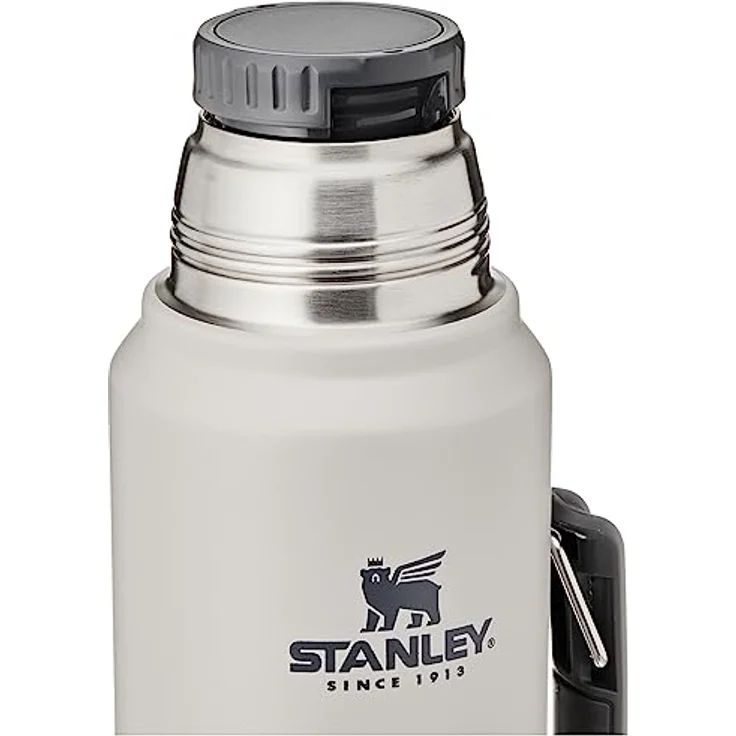 Stanley Classic Legendary Thermosflasche 1L Ash - Edelstahl Thermoskanne - BPA-Frei - Thermos Hält 24 Stunden Heiß - Deckel Fungiert Auch als Trinkbecher - Spülmaschinenfest – Bild 2